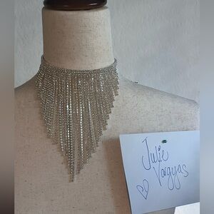 Natasha Silver Fringe Choker